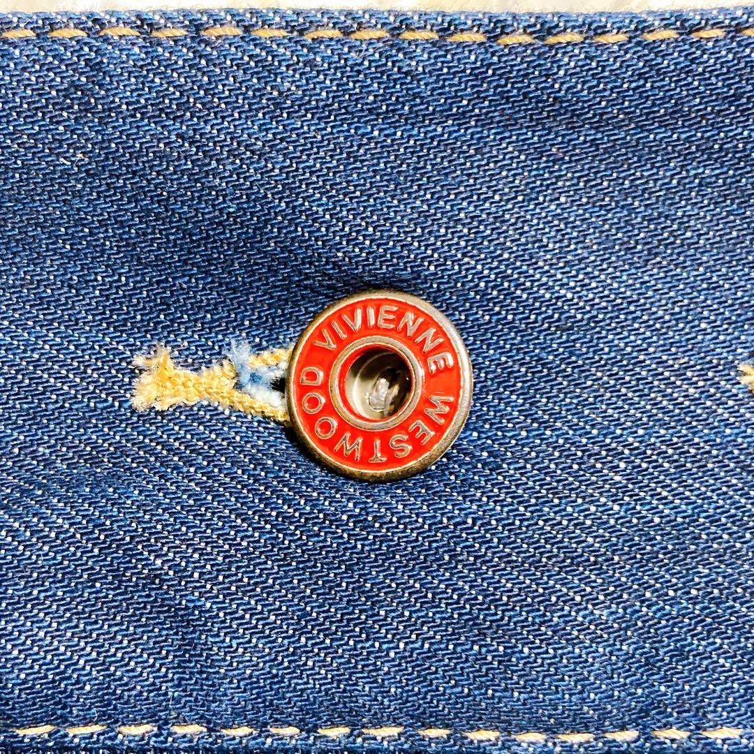 美品☆ヴィヴィアンウエストウッド　サルエルパンツ　オーブ　変形　インディゴ　水玉