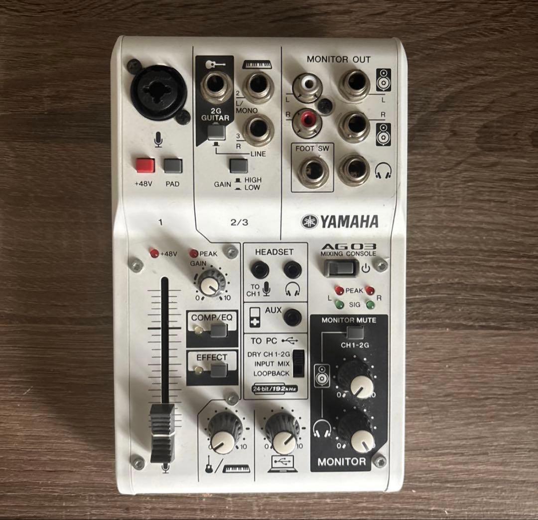 YAMAHA AG03 ミキシングコンソール 箱付き、ケーブル付き - メルカリ