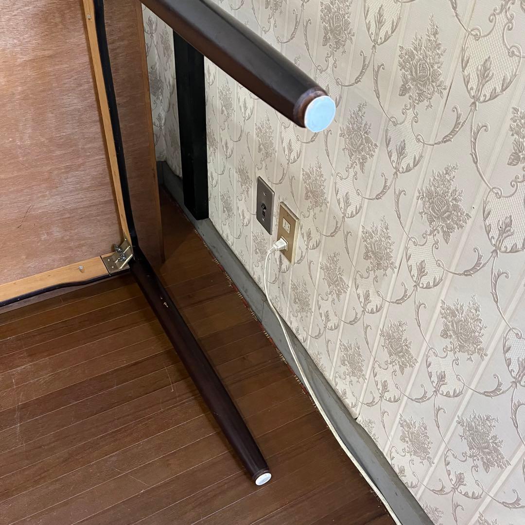 【アンティーク】昭和レトロ 木製 大理石柄 天板 ダイニングテーブル 古家具