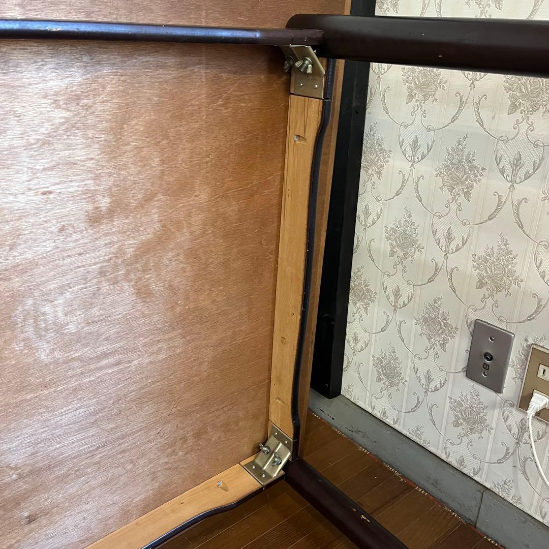 【アンティーク】昭和レトロ 木製 大理石柄 天板 ダイニングテーブル 古家具