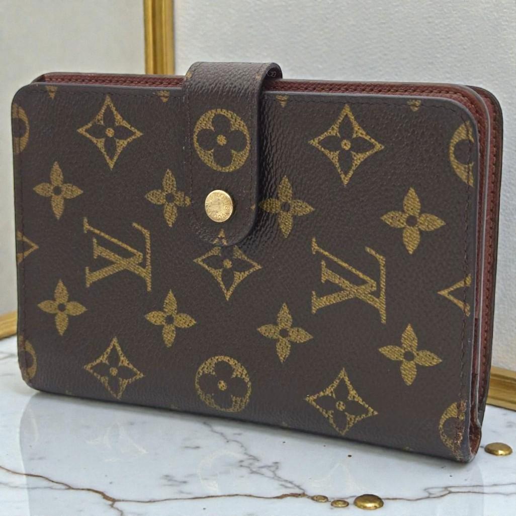 ルイヴィトン ポルト パピエジップ ラウンドファスナー モノグラム 二