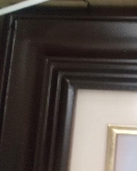 真作油絵 服部保 あずみ野 10号サイズ油絵 サイン裏表あり 額付き