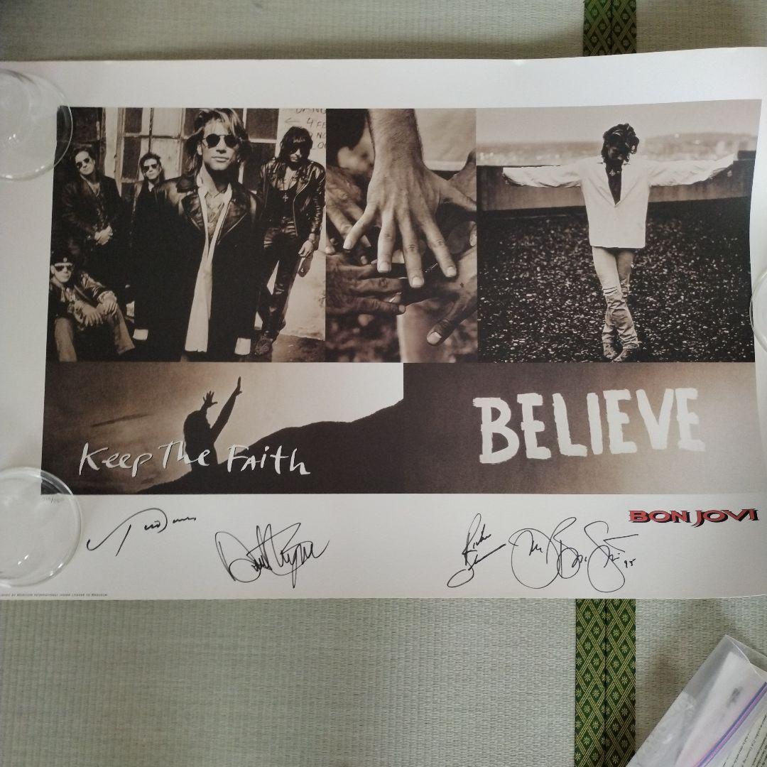 BONJOVI初期メンバーサイン入りポスター BONJOVI初期メンバーサイン入りポスター BONJOVI初期メンバーサイン