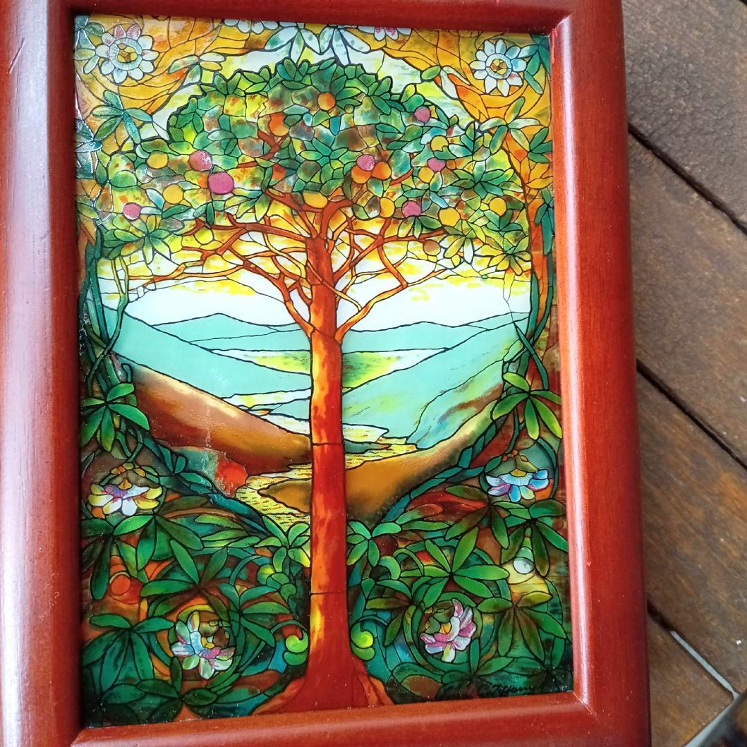 ルイスCティファニー ステンドグラス生命の木 宝石箱グラスマスターズ