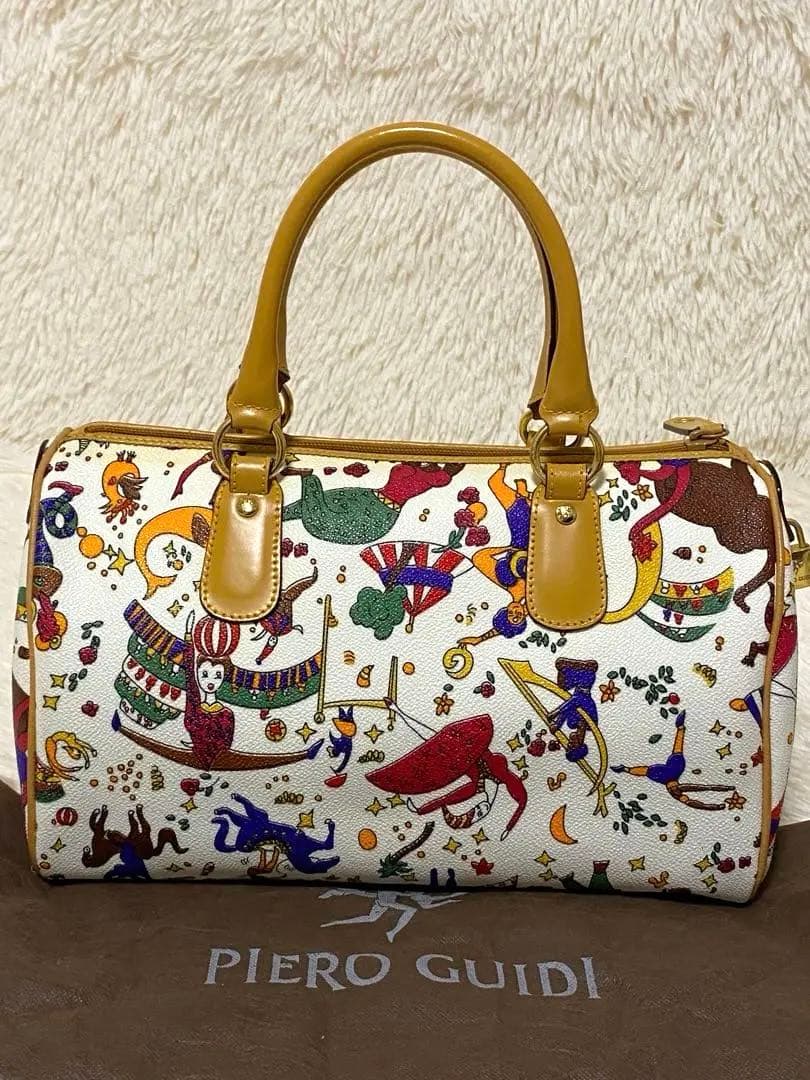 Piero Guidiマジックサーカス　ハンドバッグ　ボストン　PVCレザー美品