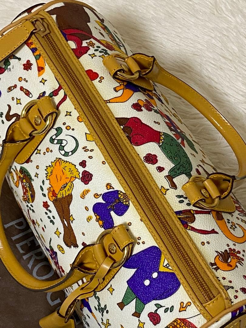Piero Guidiマジックサーカス　ハンドバッグ　ボストン　PVCレザー美品