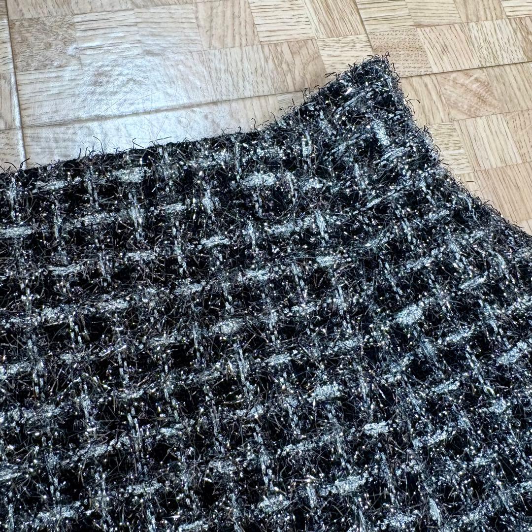 新品 Sheller シャイニー ツイード ラップ キュロット ラメ スカート