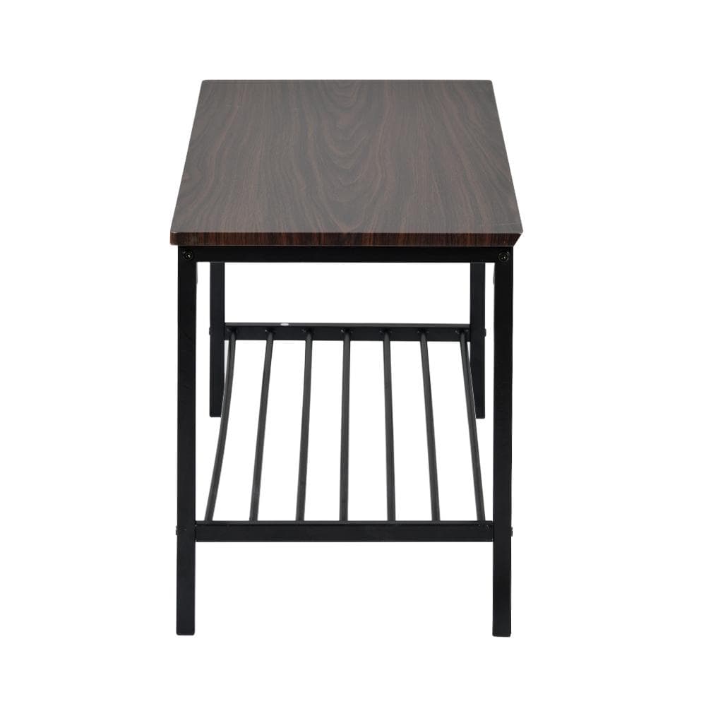 超人気！北欧風ダイニング4点セット　テーブル＋チェア2脚＋ベンチ　BROWN