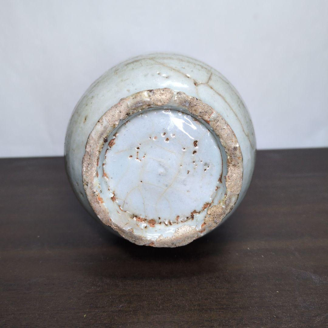 李朝 白磁 堅手 花瓶 高さ約21cm