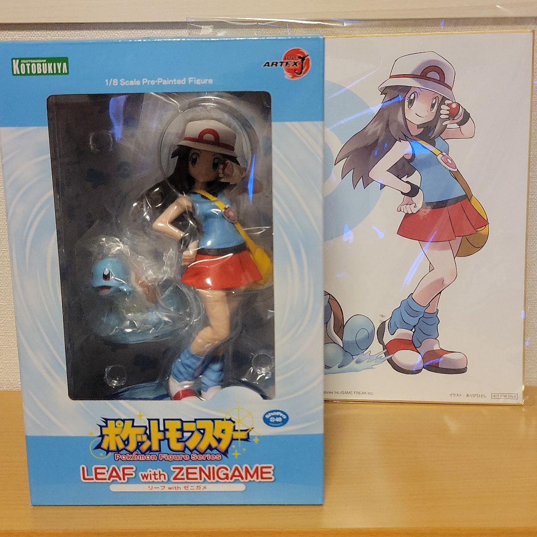 中古品 ARTFX J リーフ with ゼニガメ (色紙付き) 【3707492815】