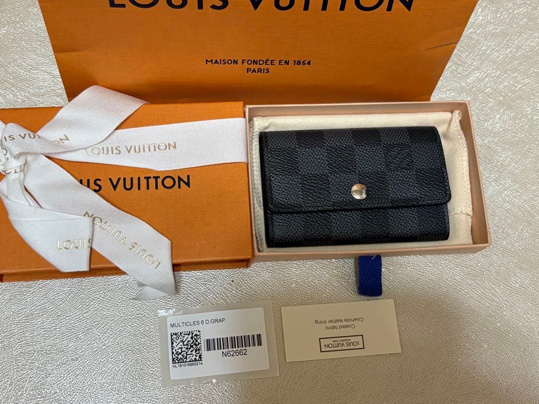 【Xmasプレゼントに最適】ルイヴィトン ダミエ　グラフィットミュルティクレ n62662-1.jpg