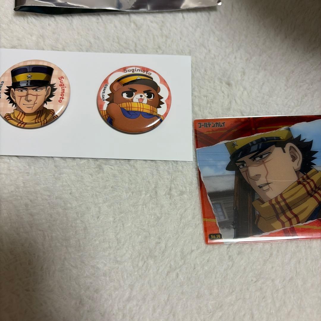 ゴールデンカムイ どうぶつフォーゼ 缶バッジ 杉元佐一 クリアカード