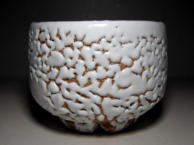 人間国宝 十一代 三輪休雪 萩白茶碗「春雲」 表千家十四