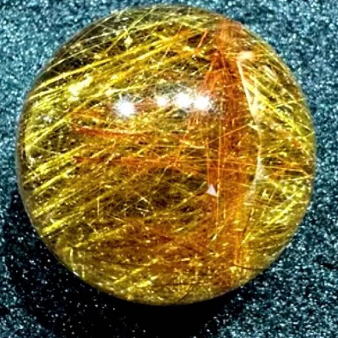 超絶綺麗✨52mm ゴールドレッドルチルクォーツ 丸玉 スフィア 金紅針