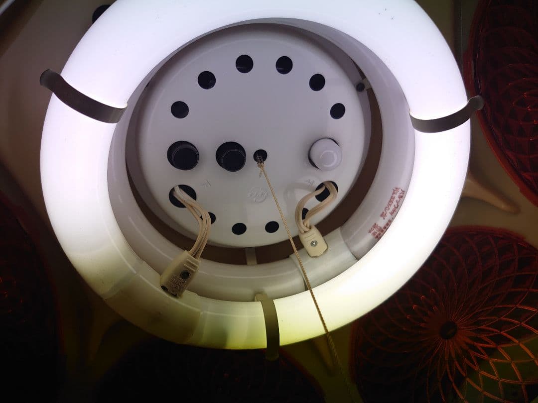 松下電工 ナショナル レトロ ポップ 昭和レトロ オレンジ 蛍光灯 照明器具