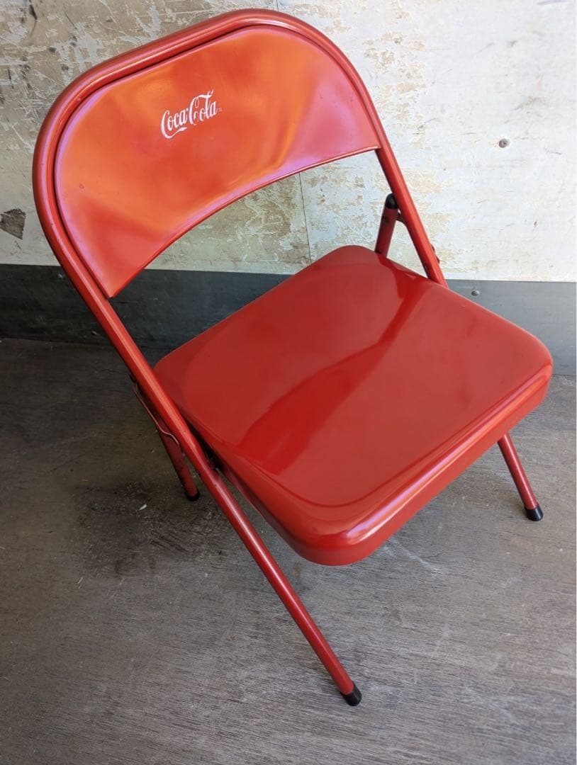 Coca-Cola ヴィンテージ 折りたたみ椅子 赤 コカ・コーラ 折りたたみ