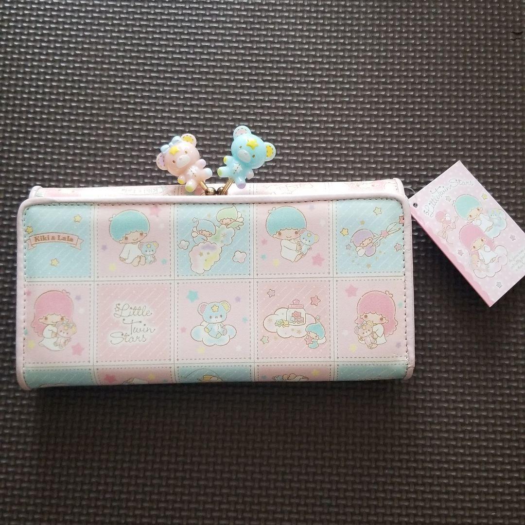サンリオ キキララ リトルツインスターズ パフポフ付き長財布 - メルカリ
