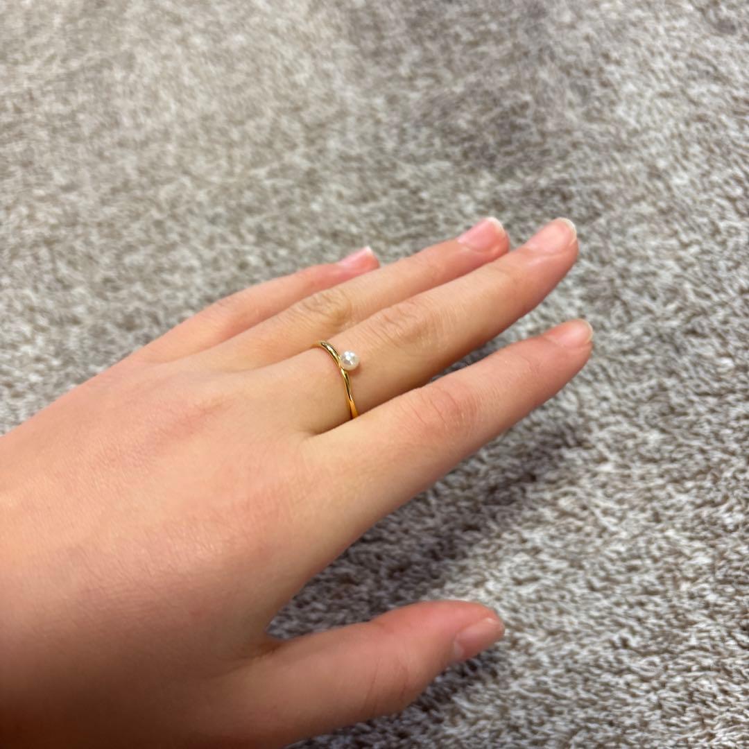 Little emblem k18 パールのついた指輪