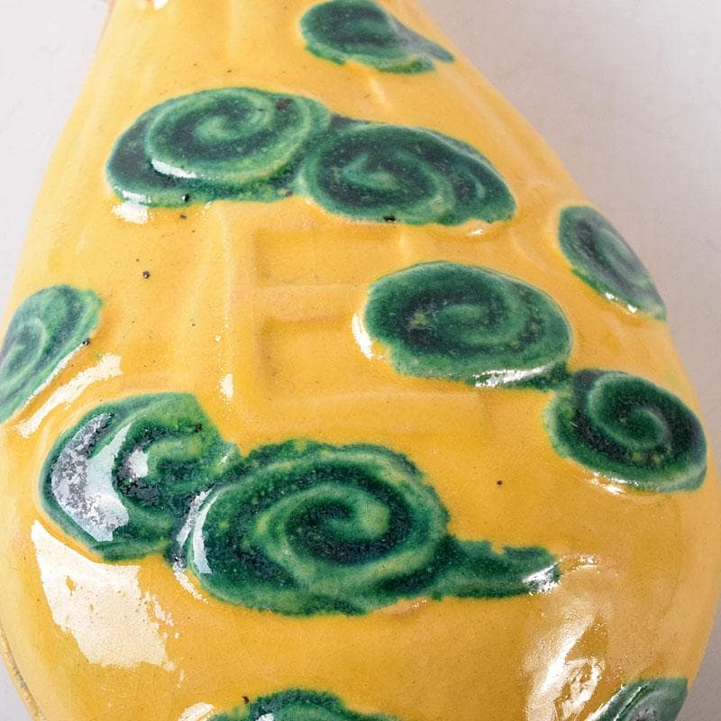 茶道具 松阪萬古焼 松古窯 佐久間芳丘作 色絵 干支 巳香合 共箱 V 8209