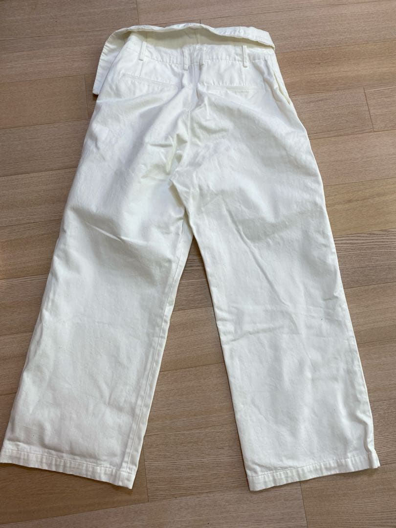 新品タグ付きSpick & Span ホワイト36ハイウェスト ワイドパンツ