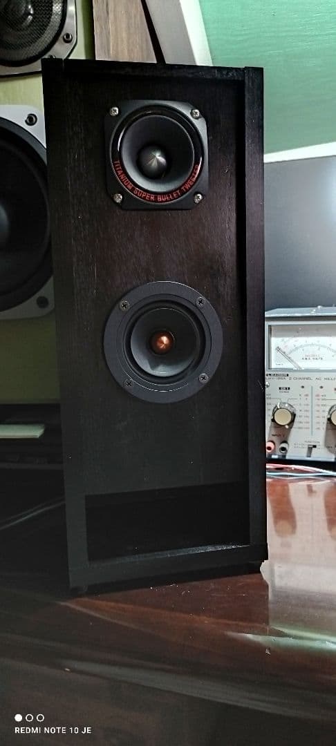 良いね値下げ後1週間で終了)自作 2ウェイスピーカー ブラック