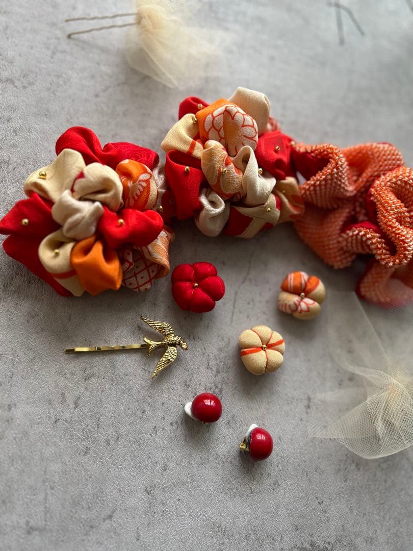 a*m様 七五三　七五三髪飾り　ヘッドドレス　着物髪飾り　リメイク髪飾り　042