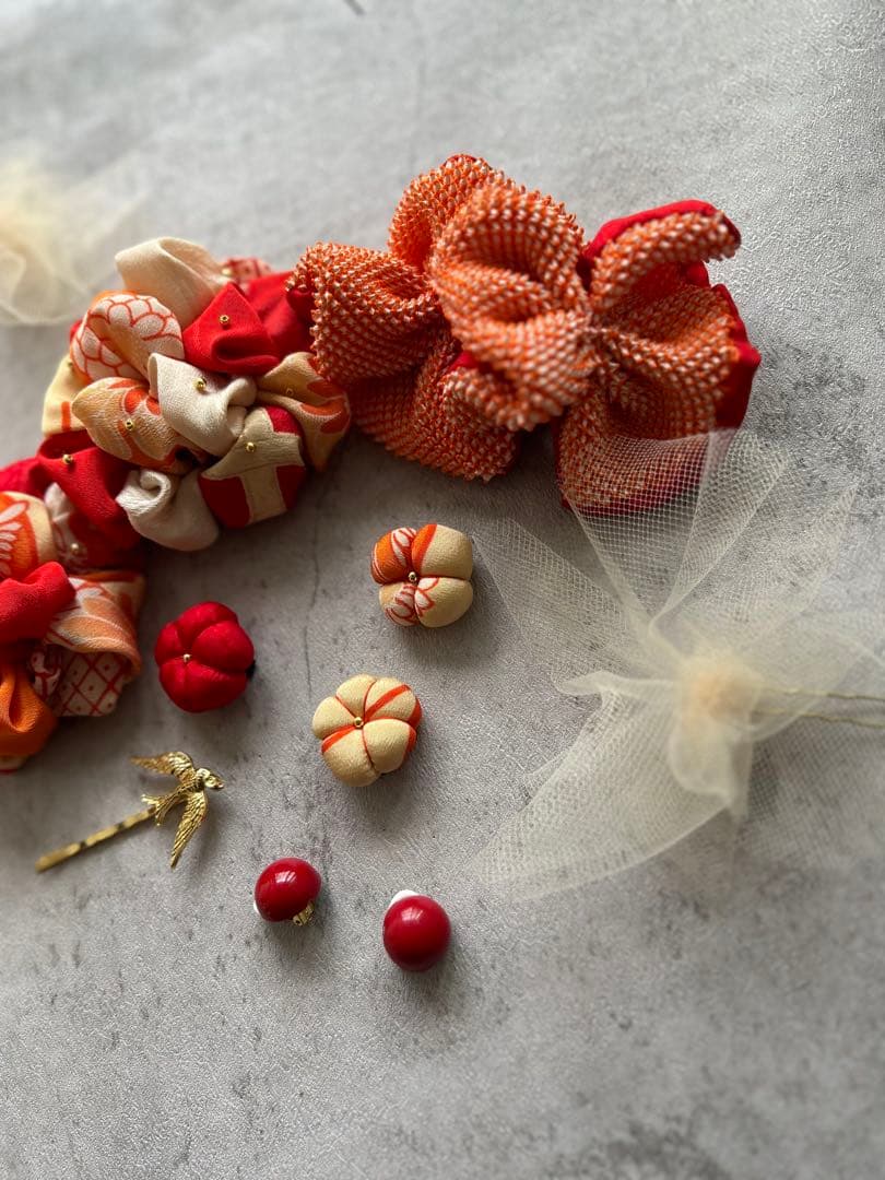 a*m様 七五三　七五三髪飾り　ヘッドドレス　着物髪飾り　リメイク髪飾り　042