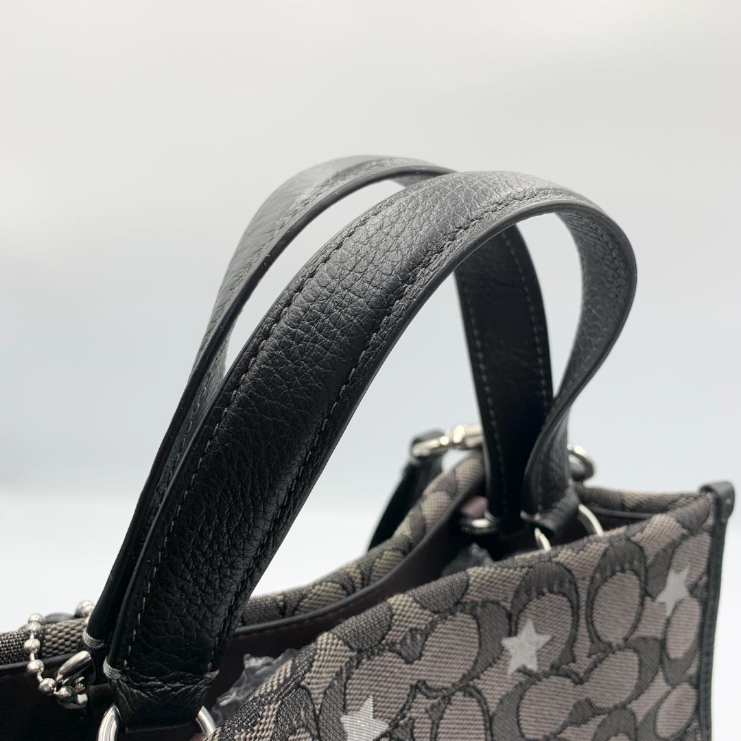 美品 コーチCOACH キャンバス レザー 2way ショルダーバッグ スター