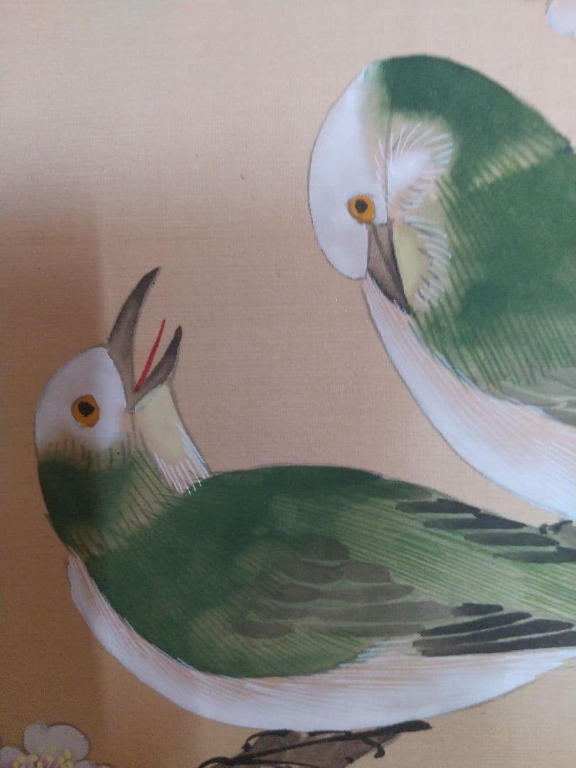 絹本掛け軸『富貴白頭図』