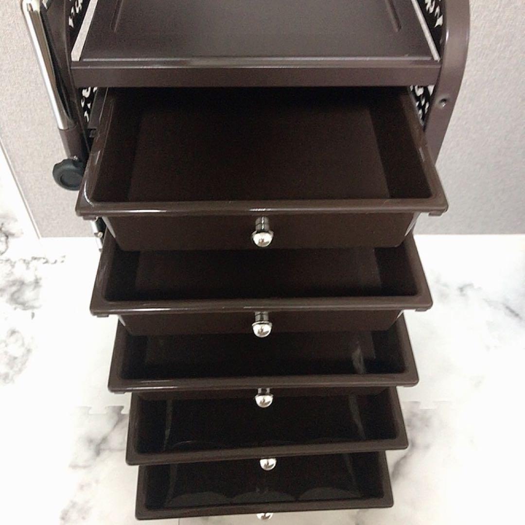 アラベスクワゴンダークブラウン マツエク サロンワゴン