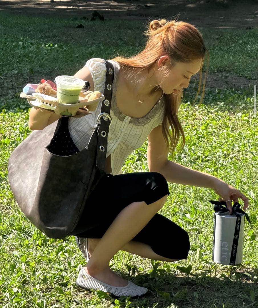 LETERIE バックルリバーシブルショルダーバッグ