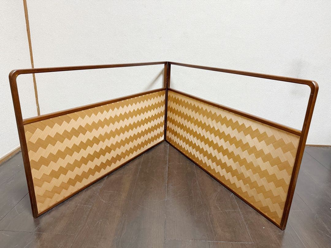 未使用 茶道具 利休梅 風炉先屏風 裏杉アジロ 上透かし 両面使い 元