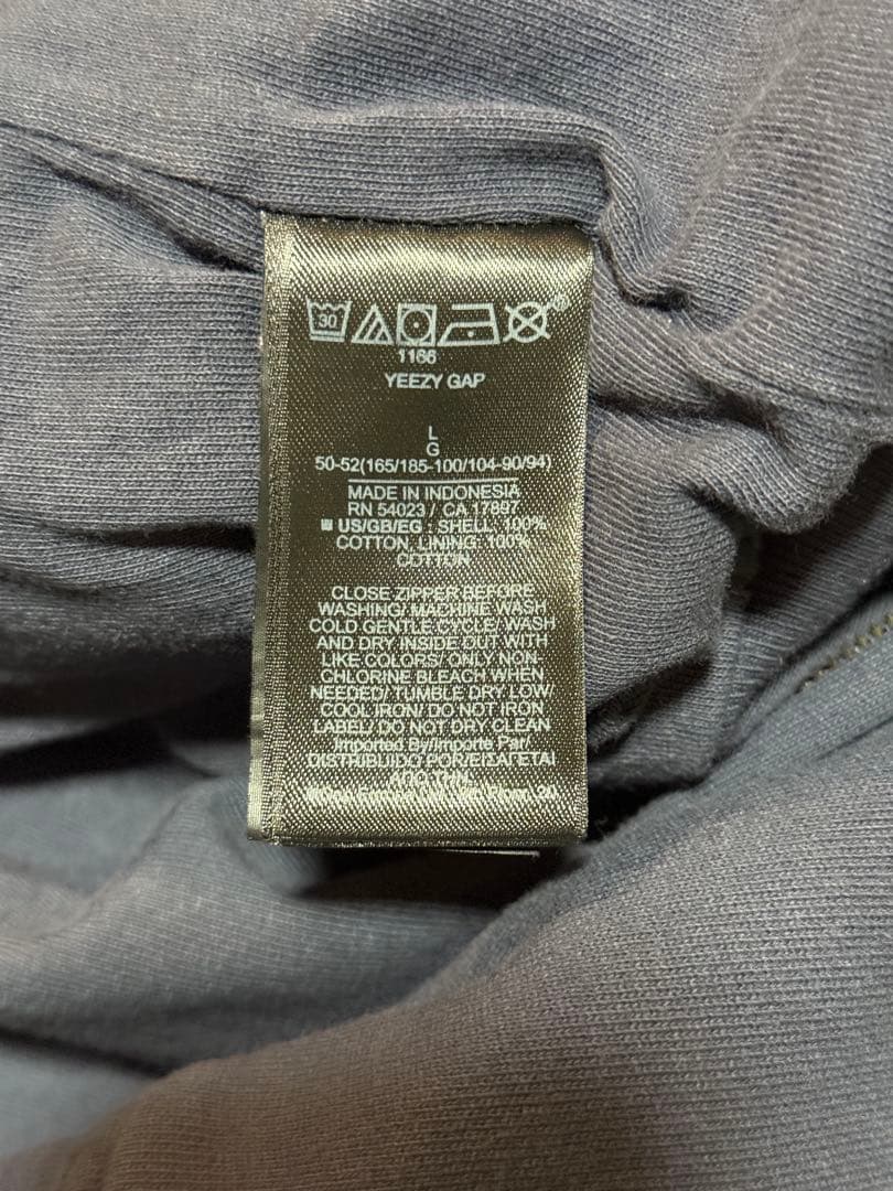 イージーギャップ YZY Zip-Up Hoodie Navy L