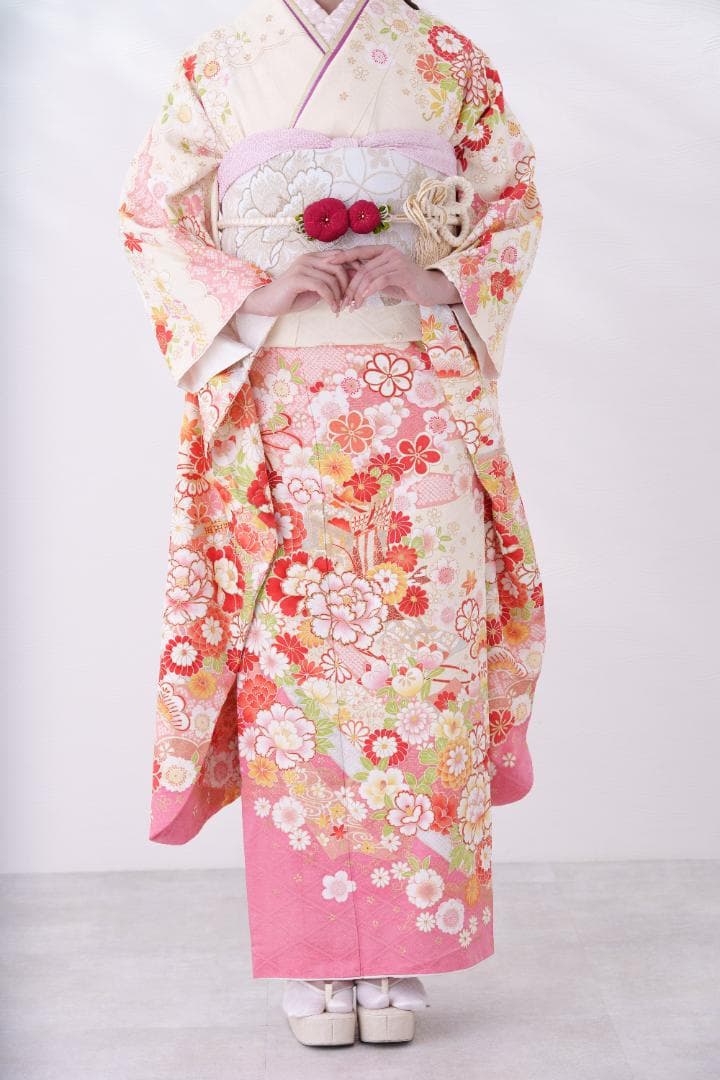 ≪美品≫正絹振袖9点フルセット【753】【145cm~155cmの方用】