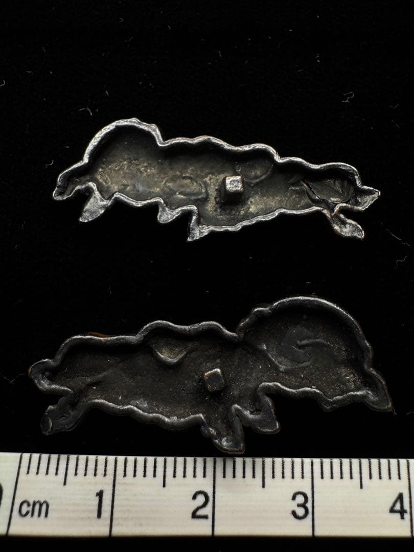 二匹馬図 目貫 刀装具 日本刀 刀剣 骨董 古美術 江戸期 無銘