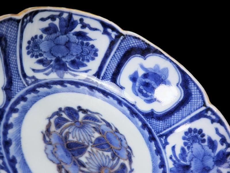 古伊万里 染付 花に獅子の図 膾皿 5客 江戸期 B073AS-CKj - メルカリ