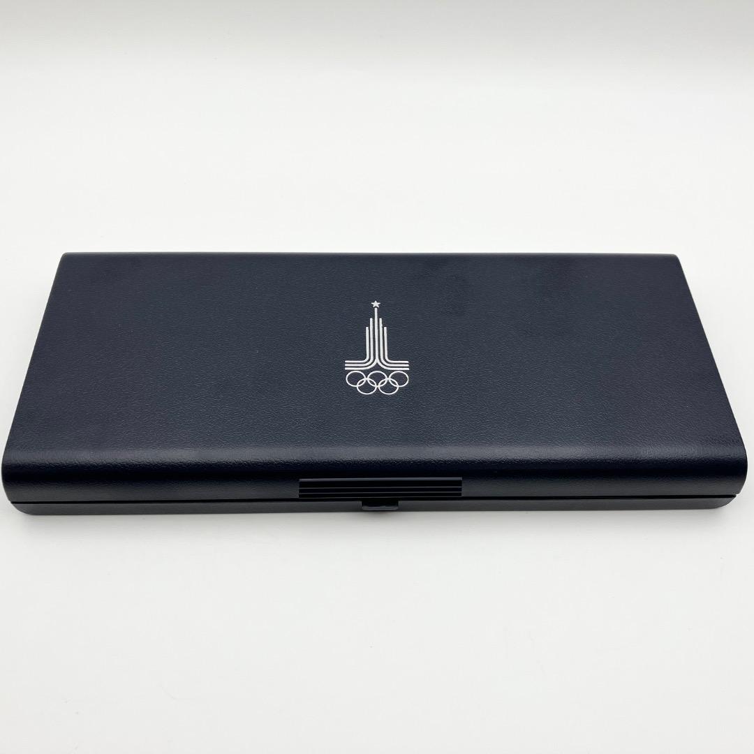 希少品 1980年モスクワオリンピック 記念 SV900 銀製コイン ケース付