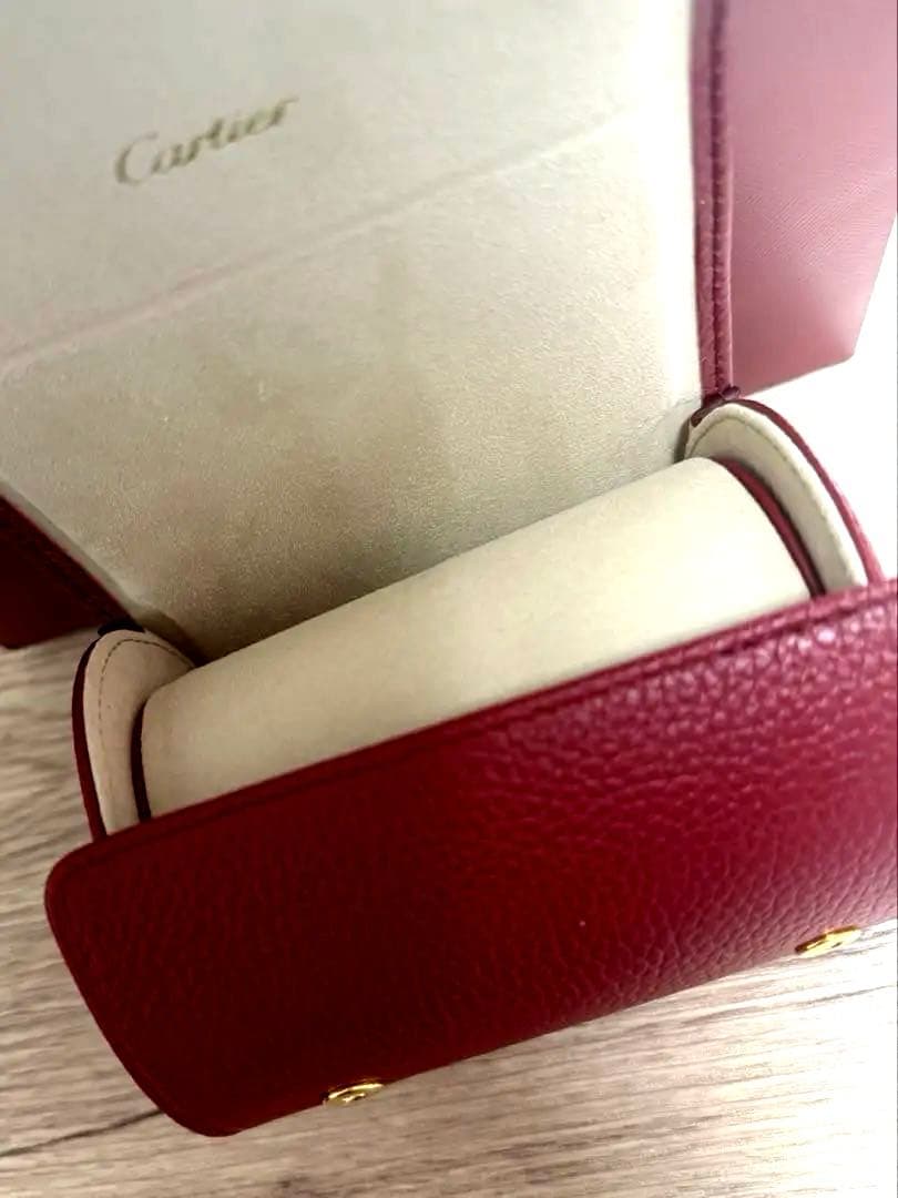 Cartier 赤 レザー 筒型ケース｜Cartier 赤 レザー 円筒型ケース NEW