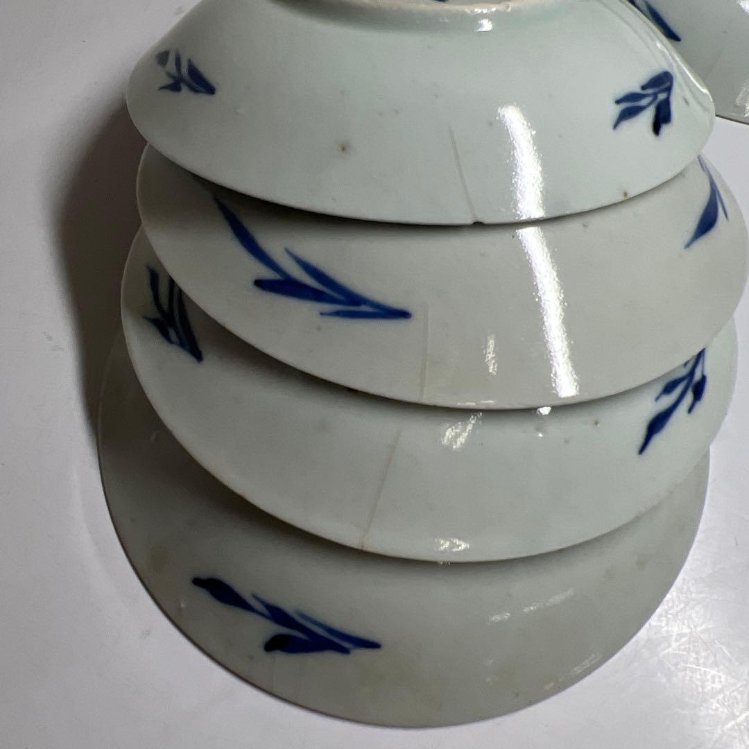 中国清朝時代 青花美人画小皿17枚 木箱 直径約11.5㎝東