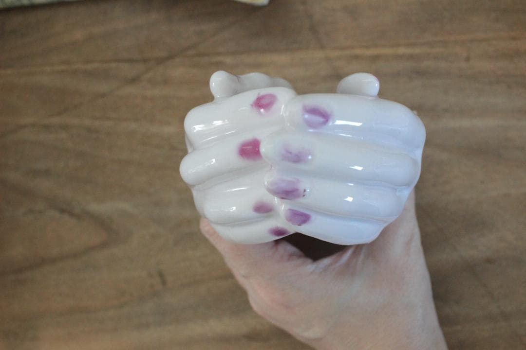 D】バラ・レフトンのハンドモチーフ/Lefton Porcelain D】バラ