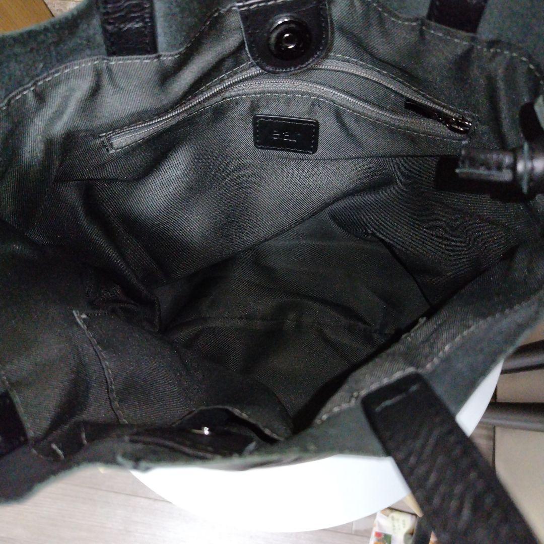 【美品】イアパピヨネ センターポイントトートバッグS 本革 ブラック