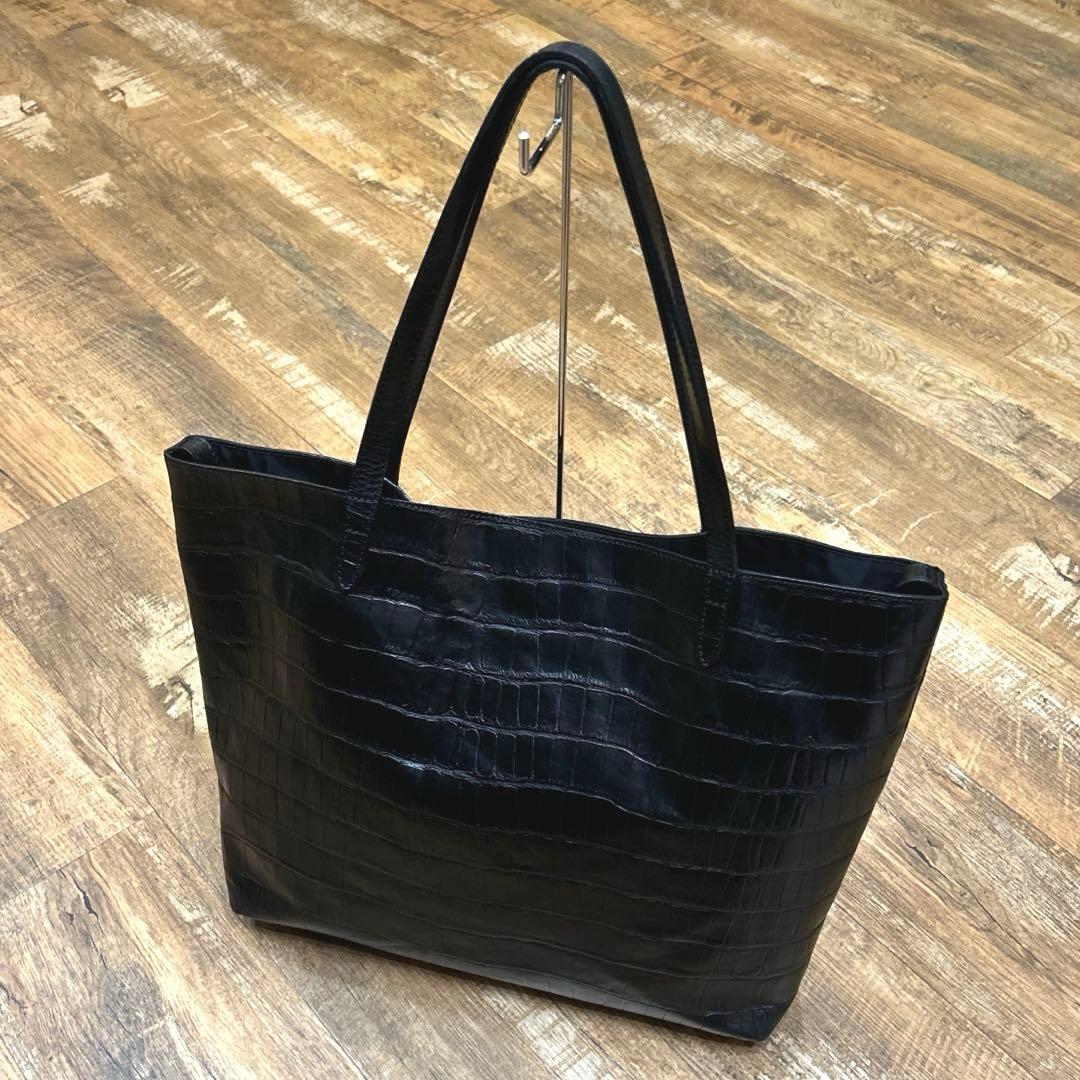 Felisi フェリージ クロコダイルエンボス トートバッグ ビジネスバッグ