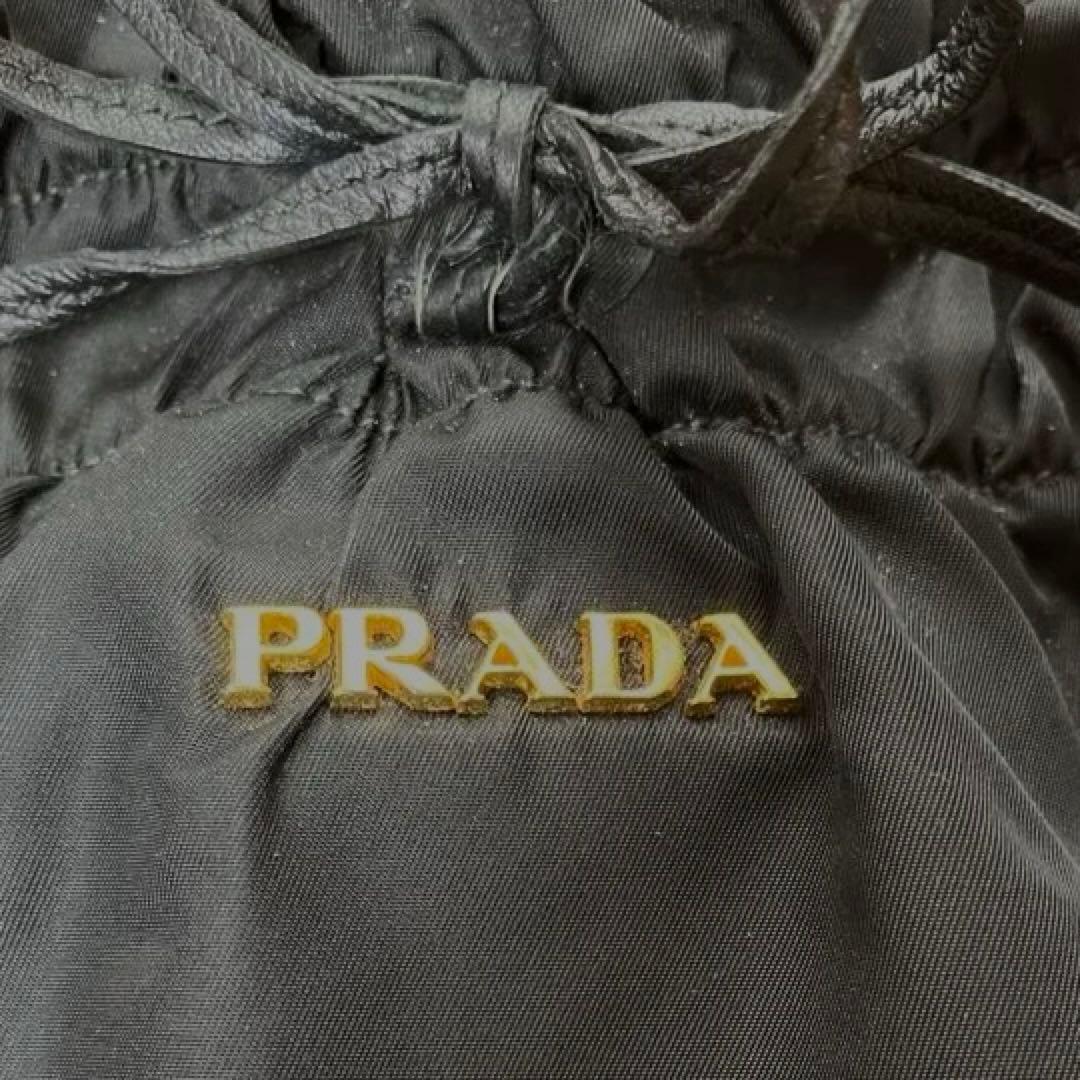 PRADA ブラック ドローストリング バッグ