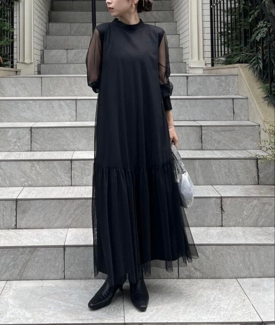 capricieux le´mage チュールハイネックワンピース