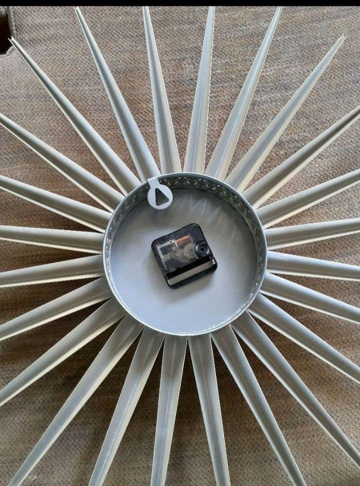 サンバースト　掛け時計　ビンテージ　ミッドセンチュリー　ゴールド