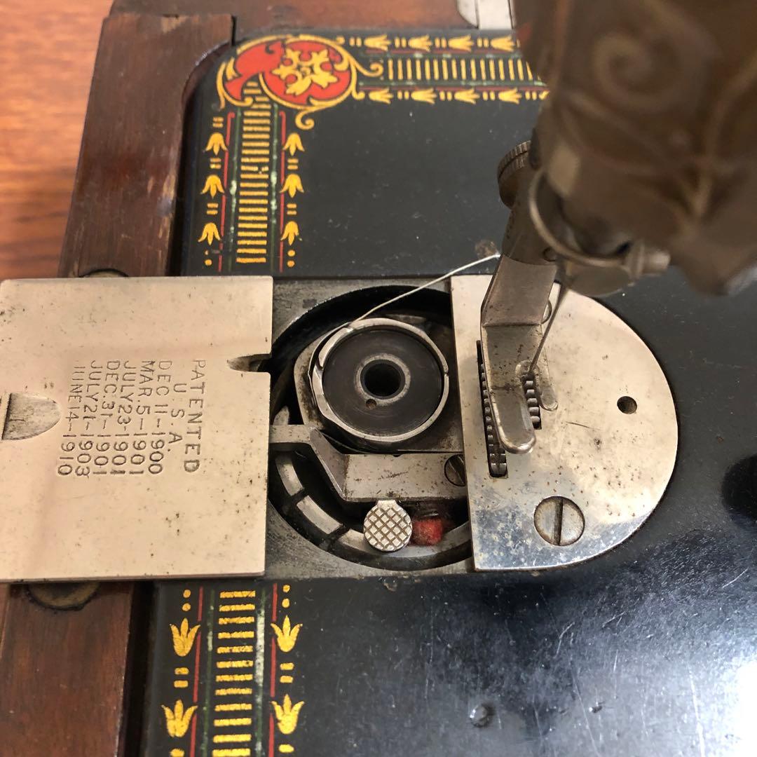 USAアンティーク 1916年 SINGERシンガーミシン 手回しミシン