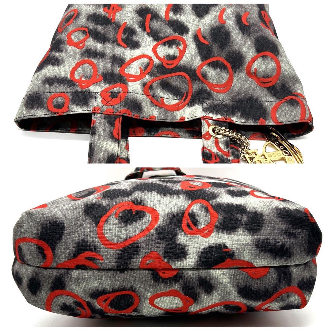 Vivienne Westwood レオパード トート オーブチャーム 赤 ロゴ