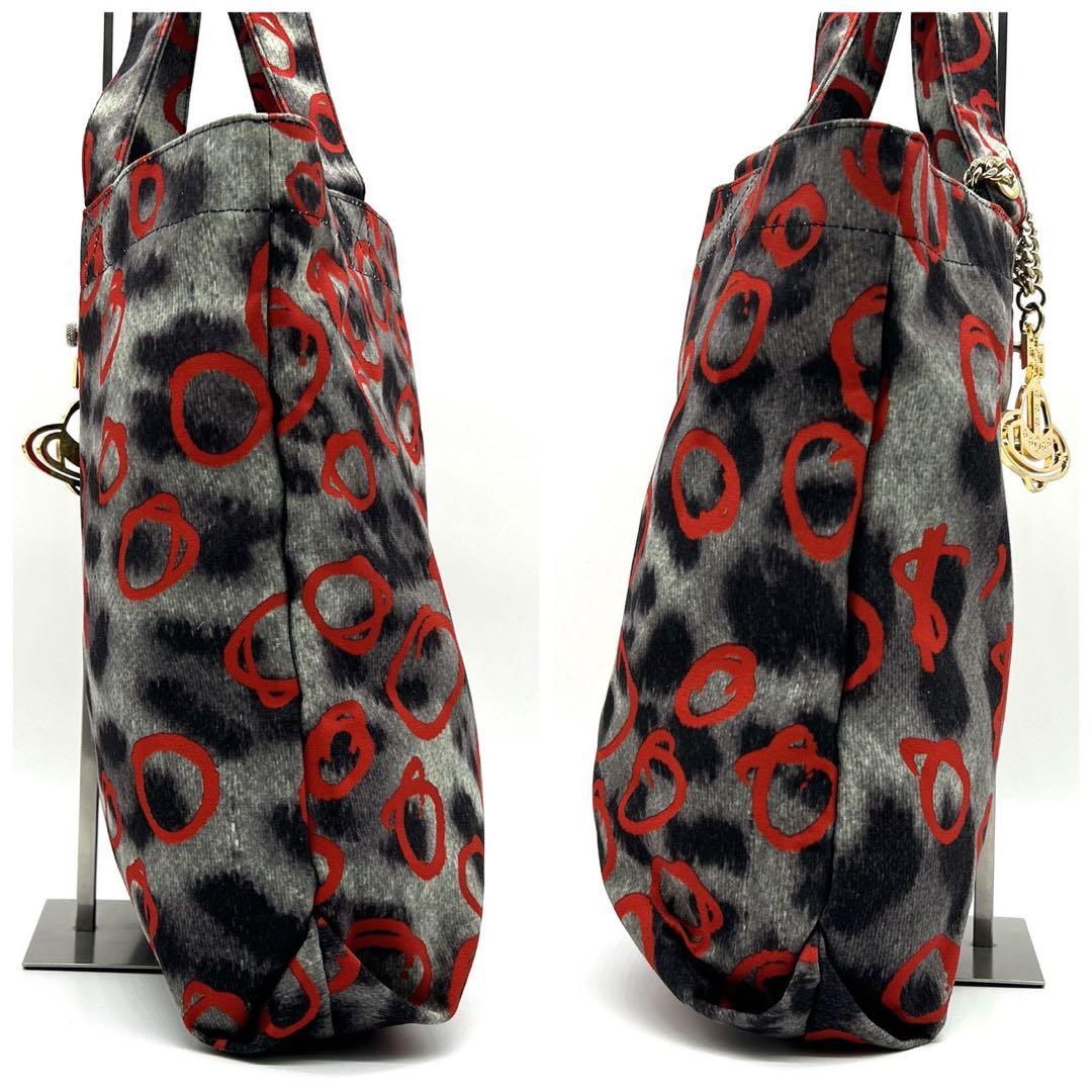 Vivienne Westwood レオパード トート オーブチャーム 赤 ロゴ