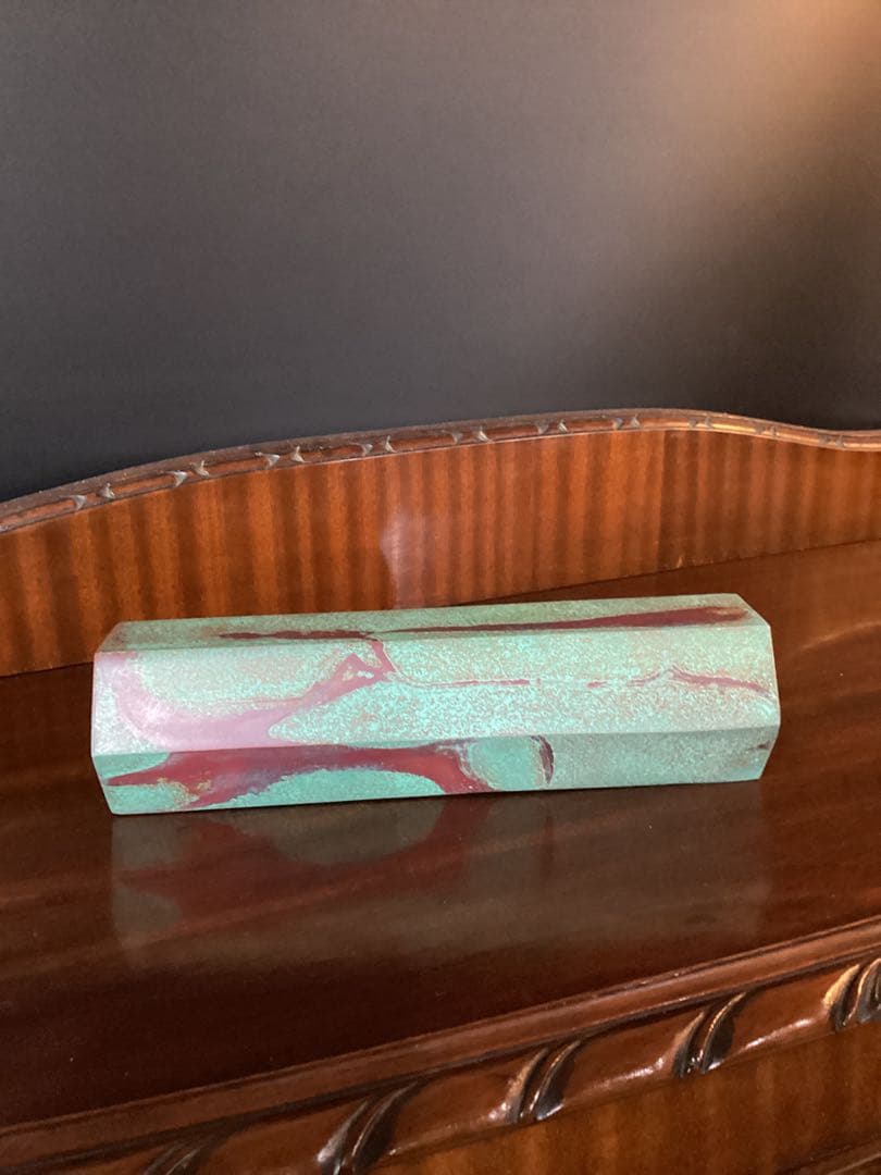 鋳銅 花入 瑞雲文本焼色 六角形 共箱付 一輪挿し - メルカリ