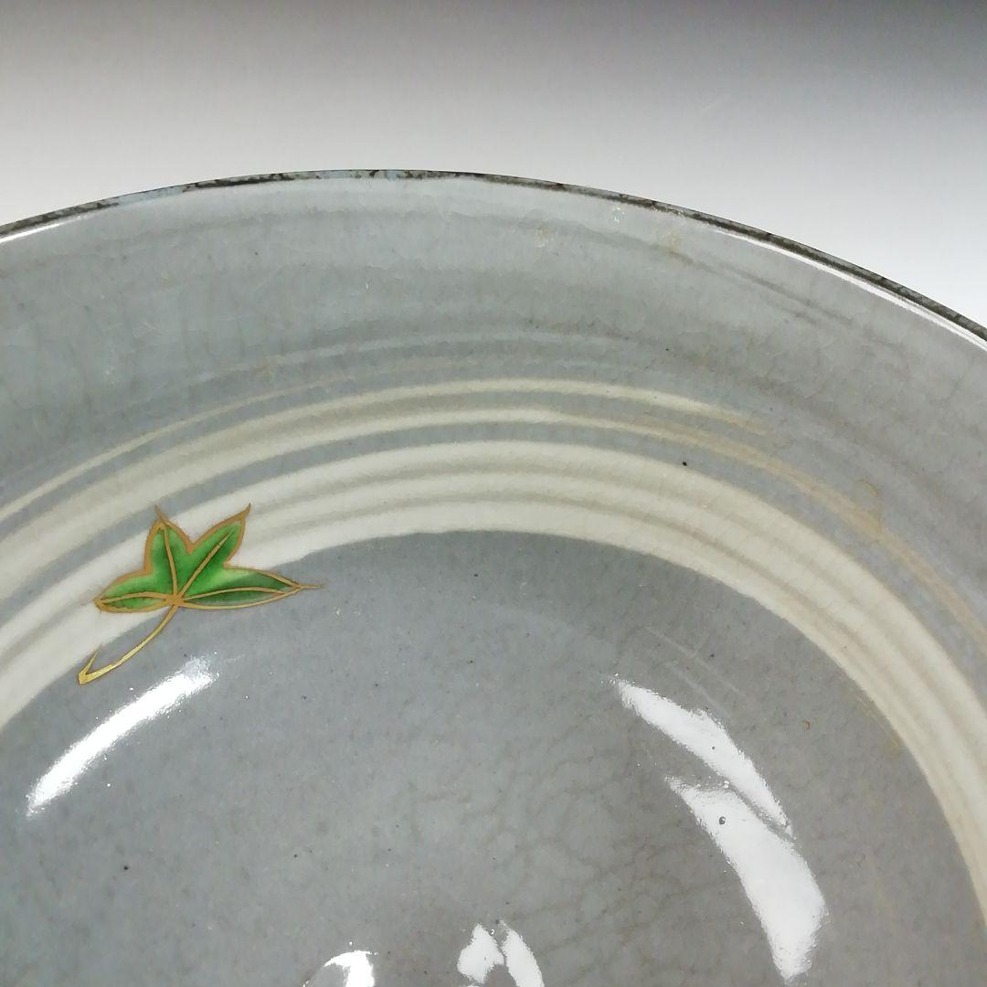 T562 茶碗 『乾山写 青楓文』『平安 橋本紫雲 造』 共箱 抹茶碗